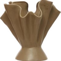 Bloomingville Stoneware Ruffled Vase, Sage - Image 3