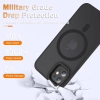 for iPhone 11 Case, Matte Magnetic Phone Case with 1 Screen Protector, Compatible with Magsafe, Translucent Frosted Slim Shockproof Protective Cover for iPhone 11 6.1 inch, Black - Image 2