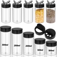 2PCS Clear Plastic Spice Jar with Shaker Lids Kitchen Seasoning Containers for Kitchen Storing Spice Powders (200ML) - Image 2