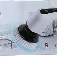 Electric Spin Scrubber, Cordless Bath Tub Power Scrubber with 8 Replaceable Drill Brush Heads, Shower Cleaning Brush with Adjustable Handle for Bathroom, Tile Floor & Car, White, (ANS-8050) - Image 7