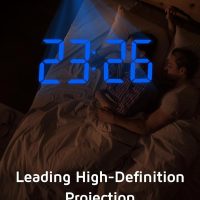 GOLOZA Projection Alarm Clock, Digital Clock with 180° Rotatable Projector, 3-Level Brightness Dimmer, Clear LED Display, USB Charger, Progressive Volume, 9mins Snooze,12/24H, for Bedroom - Image 2
