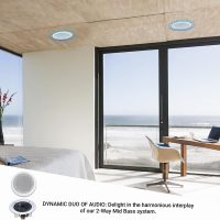 Home Theater Sound System Kit - 1000 Watts Bluetooth Amplifier w/ 4 QTY of 8" Framed Ceiling Speakers 300 W Each, 100 ft Speaker Wire & Remote Perfect for Home, Office,Bar, Restaurant by Technical Pro - Image 6