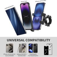 Motorcycle Phone Mount,Aluminum Bike Phone Holder Handlebar,360° Bike Cell Holder for All Smartphones Bike Motorcycle Accessories (Bike Phone Mount) - Image 3