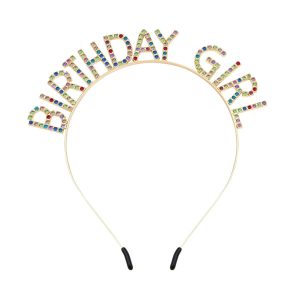 Birthday Headbands for Women Birthday Gold Deep Color Tiaras and Crowns for Women Girls Christmas Birthday Party Decorations Happy Birthday Princess Crown Rhinestone Happy Birthday Accessories Crown