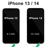 DEERLAMN Case for iPhone 13/iPhone 14 6.1-Inch with Slide Camera Cover+Screen Protector(2 Packs),Rotated Ring Kickstand Military Grade Shockproof Protective Cover-Olive Green - Image 2