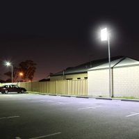 CHARON 300W LED Flood Light, 24000LM Super Bright Outdoor Security Lights with Wider Lighting Angle, 6000K Daylight White, IP66 Waterproof Outdoor Lighting for Garage, Garden, Lawn, Yard, Parking Lot - Image 2