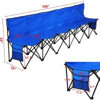 Yaheetech Foldable Sideline Bench 600D Oxford Double Layer Fabric - Image 3