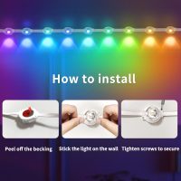 300ft Permanent Outdoor Light,RGB Eaves Lights with App Control Remote,DIY IP67 Waterproof Under Eave Lighting,Outside led Lights for House,Party,Christmas Decorations(2 Rolls 150FT) - Image 7