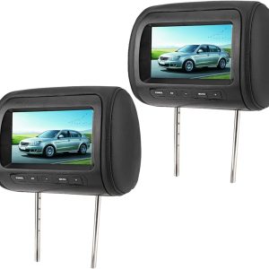 car tv for Back seat, 2pcs 7 in Control Headrest LCD Video Monitor MP5 Display Black DVD Player for Car,Car Tvs for Back for Seat 2 Set,Car Tv Headrest Monitor,Tv