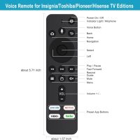 Allimity CT-RC1US-19 NS-RCFNA-19 Replacement Voice Command Remote Compatible with Insignia/Toshiba/Pioneer/Hisense Smart TV Editions Built-in Amazon TV with Prime Video, Netflix, HBO, Hulu Buttons - Image 3