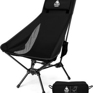 OneTigris Tigerblade High Back Camping Chair with Pillow Design, Comfortable Widened Seat Folding Chair