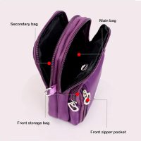 Small Crossbody Bag for Women - Mini Phone Purses with Crossbody Strap and Wallet - Nylon Arm Bag - Image 4