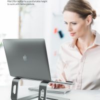 Nulaxy C3 Fully Aluminum Detachable Laptop Stand, Ergonomic Computer Riser for Desk, Ventilated Cooling & Anti-Slip Design Notebook Stand Compatible with All 10-16" MacBook/Dell XPS/HP/Lenovo, (Gray) - Image 2