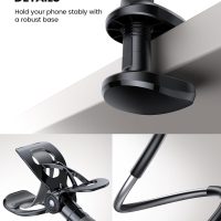 Lamicall Gooseneck Phone Holder for Bed - Cell Phone Mount Clamp Clip, Flexible Long Arm, Overhead Mount for Desk Headboard Bedside, for iPhone 16 Pro Max, 15 Pro Max, 14 Plus, 13 Mini & 4-7" Phone - Image 6