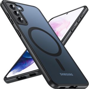 Hensinple for Samsung Galaxy S21 Case with 200% Stronger Magnetic,Military-Grade Drop Protection s21 Phone Case-Anti-Scratch & Anti-Fingerprint Matte, Skin-Friendly Galaxy s21 5g case[6.2"]-Black
