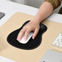 EooCoo Ergonomic Mouse Pad with Gel Wrist Rest Support Middle Concave Design, Relieve Wrist Pain Mousepad, Non-Slip Base for Laptop, Computer, Office Desk Accessories, Carpal Tunnel Syndrome - Image 9