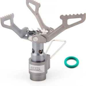 BRS Stove BRS 3000T Stove Titanium Ultralight Backpacking Stove Portable Propane Camping Stove Gas Burner Camp Stove only 26g with Extra O Ring (BRS-3000T Stove)