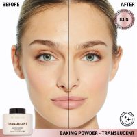 Revolution, Loose Baking Powder, Makeup Setting Powder, Long Lasting Coverage, Mattifies & Reduces Shine, Translucent, 1.12 oz - Image 4