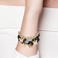 Cute Charm Bracelets Set Gold Beaded Stackable Stretch Bracelets Bohemian Summer Jewelry Gifts for Women - Image 2