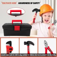 Kids Tool Set – 48 Piece Toddler Tool Set with Electronic Toy Drill& Tool Box,Pretend Play Toys for Kids,Construction Kits Toys for Kids Ages 3 4 5 Years Old, Toddler Boy - Image 4