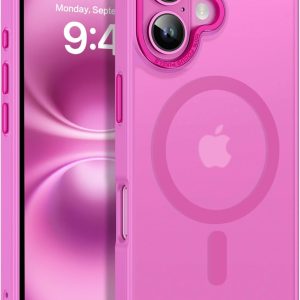 BENTOBEN Compatible with iPhone 16 Plus Case for Magnetic iPhone 16 Plus Phone Case [Compatible with Magsafe] Slim Translucent Matte Shockproof Bumper Drop Protection Girl Women Boy Cover, New Pink