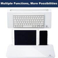 TSJ OFFICE Small Desktop Whiteboard -Glass Dry Erase Board Computer Keyboard Stand White Board Surface Pad with Drawer, Desk Organizers with Accessories for Office, Home, School Supplies - Image 5