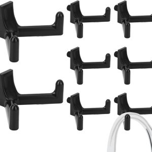 8pcs Storage Shed Hooks for Suncast, V Shaped Durable ABS Hanger Hooks Tool Organizer Accessories Compatible with Suncast (Black)