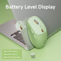 EWEADN Q5 Wireless Mouse, Bluetooth & 2.4G Quiet Computer Mouses with 1600 DPI, Battery Level Display, Ergonomic Office Mouse,6 Button Portable Cute Cordless Mice for Laptop/PC/Mac- Green - Image 8