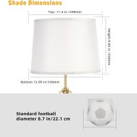 White Drum Lamp Shades Set of 2, 11.4"x13"x10" Modern Large Spider Fitter Shade, Fabric Table & Floor Lamp soft lighting lampshade for Bedroom, Living Room, Easy Assembly (Harp/Finial Not Included) - Image 2