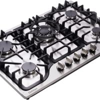 30 Inch Gas Cooktop DT57043 Built-in Stainless Steel 5 Burners Gas Stovetop LPG/NG Convertible Dual Fuel Gas Hob - Image 4