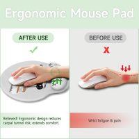 Cat Ergonomic Mouse Pad with Wrist Rest, Gaming Mouse Pad with Wrist Support, Funny Mouse Pads for Desk, Computer Mousepad with Non-Slip Pain Relief PU Base, Cute Office Desk Accessories - Image 2