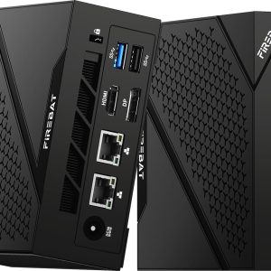 Mini PC Gaming, AMD Ryzen 6600H, 4800MHz DDR5 PCIe SSD, WiFi6 BT5.2 MU-MIMO 2xLAN, DP2.0 (4K@160Hz), HDMI 2.1, USB-C, 4xUSB-A, Radeon 660M GPU Home/Business/Student Desktop Computer【AM02】