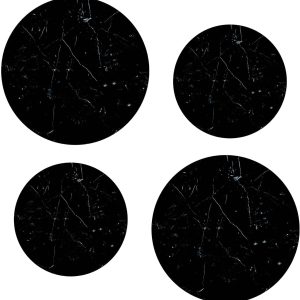 Electric Stove Burner Covers Range Top For Expanding Counter Space Stovetop Decor (Black Marble)