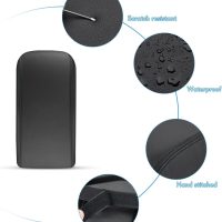 INTGET Center Console Cover for 2026 Honda HRV/HR-V Accessories 2023 2024 2025 Leather Car Armrest Arm Rest Box Lid Middle Console Seat Cover Protector (Black Stitches, 2023+) - Image 4