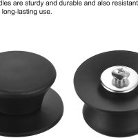 Universal Pot Lid Top Replacement Knob, Heat Resistant Silicone Pan Lid Holding Handles Knob Grips for Kitchen Cookware Lid Cover, Black - Image 4
