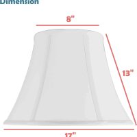 Aspen Creative 38004 Traditional Handsewn Bell Shaped Collapsible Spider Construction Lamp Shade in Cream, 8" Top x 17" Bottom x 13" Slant, Set of 1 - Image 7
