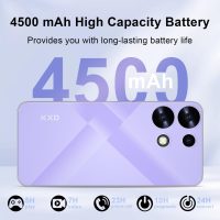 KXD A10 Smartphone | 6.6-Inch Screen Cell Phone | 4500 mAh Battery | 12/128GB with 256GB Extend Memory | Android 13 Unlocked Mobile Phone | 13 MP + 8MP Main/Front Camera | US Version | Dark Blue - Image 3