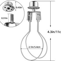 yuntop Clip on Lampshade Adapter, Lamp Shade Light Bulb Clip Adapter includes Finial, Lamp Shade Holder for Clip On Light Bulbs(1Pcs, Silver) - Image 2