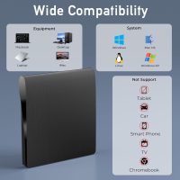 External Bluray Drives, Portable 3D External Blueray/DVD Drive for Pc, Support 50G Disc R/W USB 3.0 Type-C Blu Ray Burner for Laptop, External Bluray Burner Compatible with Windows, Mac OS, Linux - Image 7