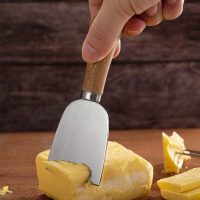 6 Piece Cheese Knives Set with Wooden Handle, Mini Steel Stainless Cheese knife set for Charcuterie anCheese spread, Perfect for Cheese Slicer and Butter Cutter - Image 6
