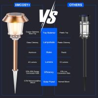 XMCOSY+ Solar Pathway Lights Outdoor - 6 Pack Solar Lights Outdoor Waterproof, 10-40 LM Dimmable Auto On/Off Solar Outdoors Lights Yard Garden Walkway Driveway (Warm White) - Image 9