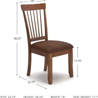Signature Design by Ashley D199-01 Berringer 18" Rustic Dining Chair with Cushions, 2 Count, Light Brown - Image 3