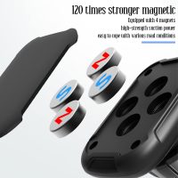 Car Phone Holder for CD Slot, Cell Phone Mount for CD Player, Magnetic or One Button Release, Silicone Pad Protection and 360° Rotation, Compatible with All iPhone, Android, Smartphones - Image 3