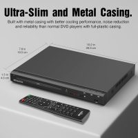 MEGATEK Region-Free HDMI DVD Player for TV, Compact CD/DVD Player for Smart TV, USB Port, Plays All Region DVDs & Multi Formats, Metal Housing, HDMI/RCA Cables & Remote Included - Image 8