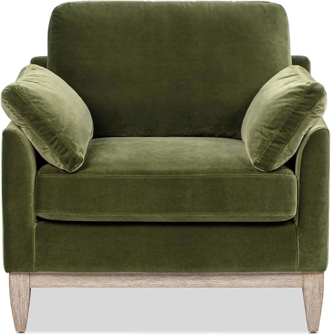 Jennifer Taylor Home Pasadena 36″ Wide Modern Farmhouse Accent Arm Chair, Olive Green