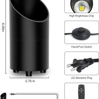 Onforu 7W Floor Can Light Uplighting Indoor, Up Lights Indoor Remote Control, 2700-6500K Warm White Uplights Floor Spot Lights for Home Accent Lighting with Foot Switch 2 Pack - Image 8