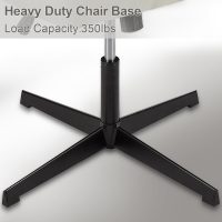 VECELO Armless Criss Cross Chair Legged No Wheels, Swivel Height Adjustable Fabric Wide Seat for Make Up/Bedroom/Small Space - Image 7