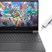 HP Victus 15.6" FHD 144HZ Gaming Laptop | AMD Ryzen 5-7535HS (Beat i7-11800H) | AMD Radeon RX 6550M|Backlit Keyboard| 32GB RAM DDR5 | 512GB SSD | Windows 11 Home | Bundle with USB 3.0 Hub - Image 2