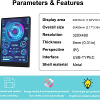 WOWNOVA English Version Computer Temp Monitor, ARGB PC Case Display, IPS USB Mini Screen, CPU RAM HDD Data Monitor - Image 5