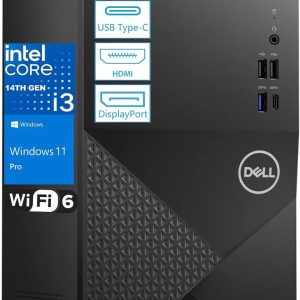 Dell Tower PC Desktop Computer for Home Business Student, 14th Gen Intel Core i3-14100 (Beat i5-12400), 32GB DDR5 RAM, 1TB PCIe SSD, WiFi 6, Bluetooth, DisplayPort, HDMI, KB & Mouse, Windows 11 Pro